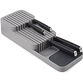 Joseph Joseph DrawerStore Knife Organizer, holds up to 9 knives, Kitchen Organization & Drawer Storage – Compact, Grey