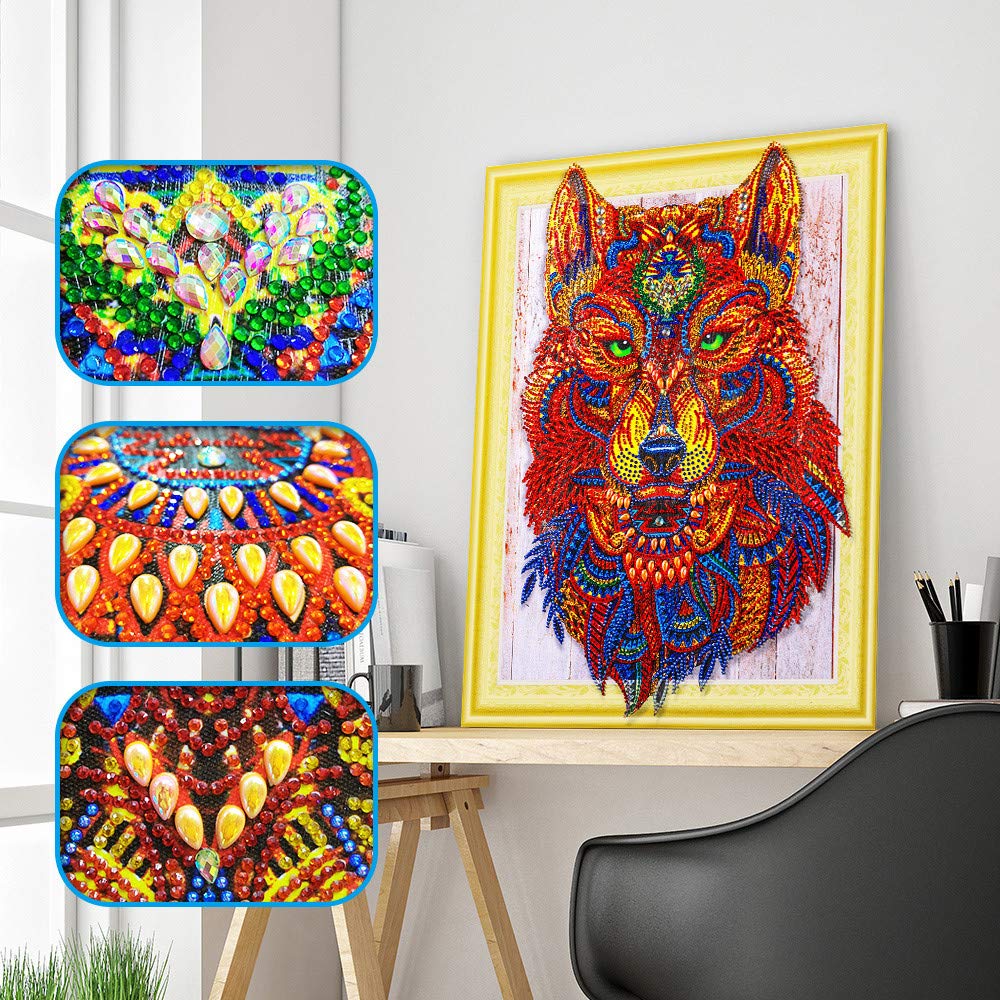 LianMengMVP Pintura Diamante (5d DIY, Flor búho Forma Especial ...