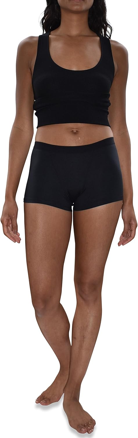 Sexy Basics Women's 6 Pack Modern Active Buttery Soft Boy Short Boxer Brief Panties at  Women’s Clothing store