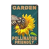 Funny Metal Tin Signs Garden Signs Pollinator
