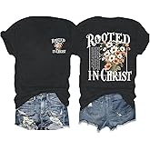 AMWIPE Faith Over Fear Shirt Womens Christian Tshirts Religious Sayings Tees Vintage Bible Verse Inspirational Tee Tops