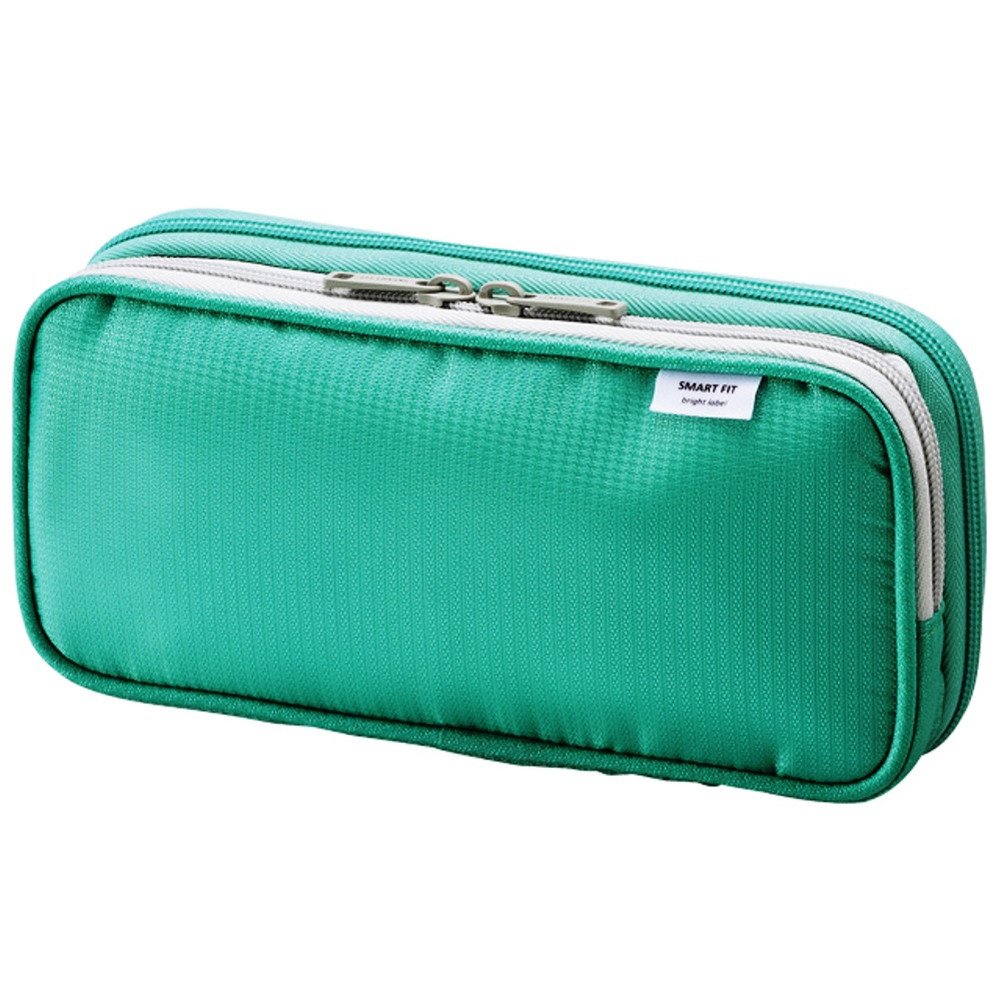 Lihit Lab Double Pen Case, Large, 4.1 x 8.7, Green (A7661-7)