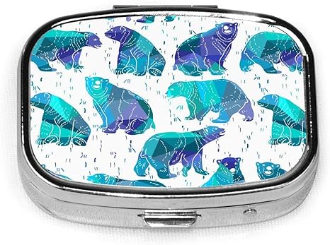 Amazon Co Jp くま ピルケース 密閉 薬箱 薬ケース 高級感 ステンレス製 携帯サプリメント 薬入れ 小物入れ ガムケース 可愛い 薄型 サプリケース オシャレ ホーム キッチン