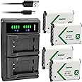 Kastar 4-Pack NP-BX1 Battery and LTD2 USB Charger Replacement for Sony NP-BX1, Type X, X-Series Rechargeable Battery Pack, Sony BC-CSX, BC-CSXB, BC-TRX, ACC-TRBX Charger, Sony ZV-1 Vlog Digital Camera