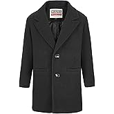 WULFUL Boys Wool Coat Single Breasted Trench Coat Winter Pea Coat