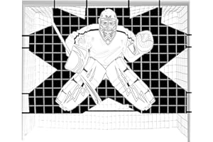 Hockey Goalie Target – Portable Goal Blocker, shoting Precision Mat | Easy-to-Install Practice Cover Providing Consistent Fee