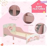 ZONEKIZ Toddler Bed Frame Pink 77x143x60cm for Ages 3-6 Years view 5
