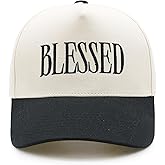 YQZUWUXE Blessed Trucker Hat, Vintage Embroidered Christian Baseball Caps for Men & Women, Trendy Religious/Birthday Gifts