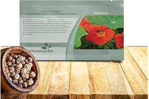 Outsidepride Double Gleam Orange Nasturtium Seeds - 200 Pcs Annual, Easy to Grow & Versatile, Flower Seeds for Planting Vibrant Blooms, Ideal for Gardens, Borders, and Pollinator Gardens
