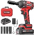 Revvstark 1/2" Impact Wrench, 295 Ft-lbs Torque, 20V 3000RPM Brushless, Li-ion Battery, Fast Charger, 4 Impact Sockets
