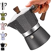 Vaolvpant 3 Cup Aluminum Moka Pot Classic Stovetop Espresso Coffee Maker | 150ml 5oz Coffeemaker Percolator Mocha Pot Greca Coffee Maker Cafe Makers for Italian and Cuban Caf&eacute; Brewing Gray