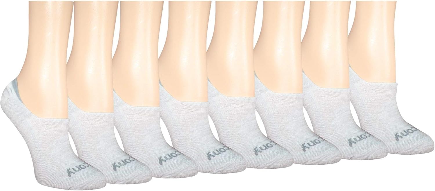 Saucony Women's 8-pair No Show Cushioned Invisible Liner Socks at  Women’s Clothing store