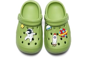 FLIOZY Kids Cartoon Garden Shoes Boys Girls Lightweight Slip On Clogs Beach Pool Shower Water Shoes Slippers