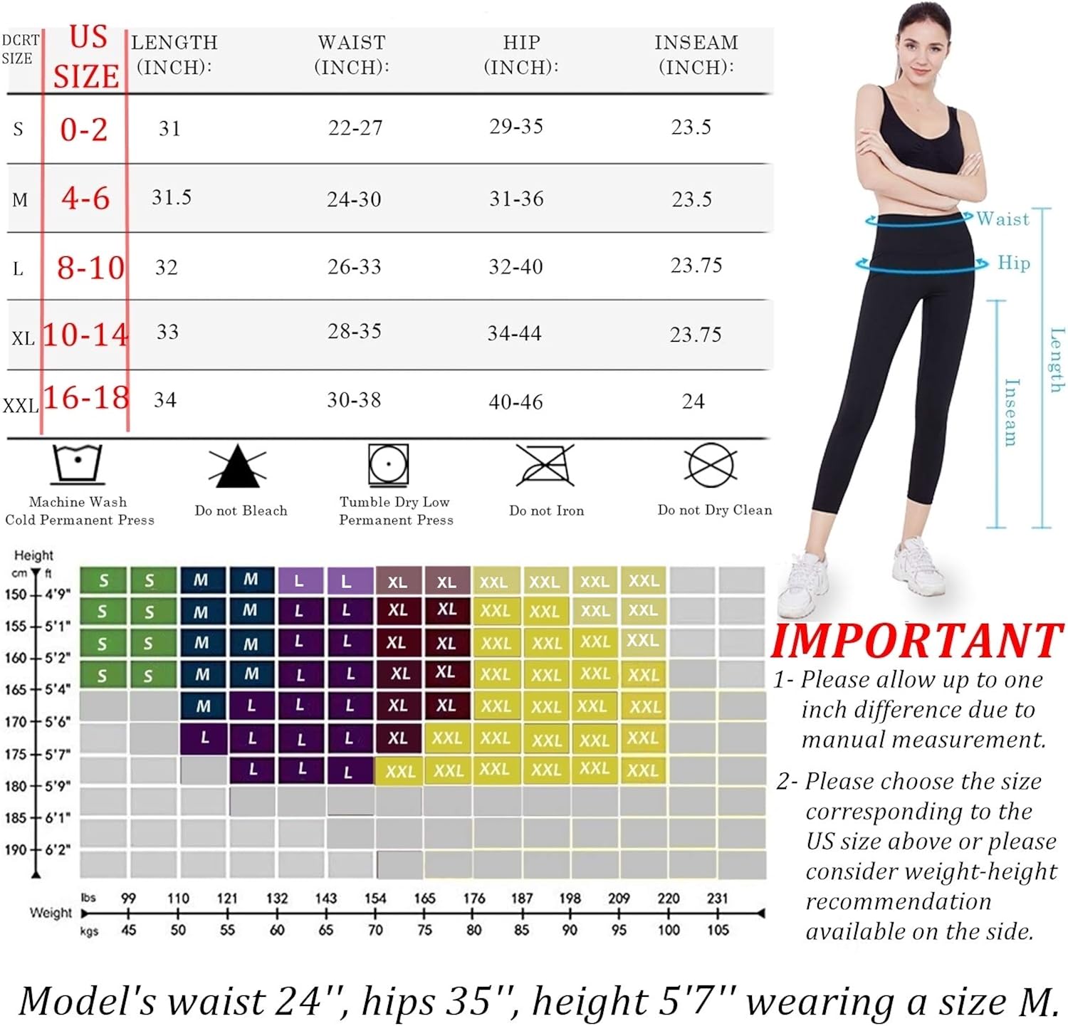 DCRT Compression Workout Stretch Yoga Pants -Super Soft Comfy Tummy Control,Gym,High Waisted Leggings for Women: Clothing
