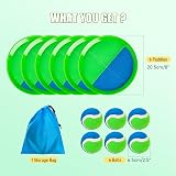 INPODAK Toss and Catch Ball Set Garden Games for Kids 3-8 6 Balls 6 Paddles view 3