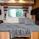SPRINGSPIRIT RV Queen Sheets, Super Soft RV Short Queen Sheets for RV Camper, 4 Piece Bed Sheets Set Deep Pockets, Extra Soft