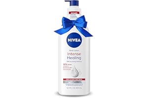 NIVEA Intense Healing Body Lotion for Very Dry, Itchy Skin with Glycerin, Provitamin B5 and Niacinamide, 72-Hour Body Moisturizer, Holiday Gifts for Self Care, 16.9 Fl Oz Pump Bottle