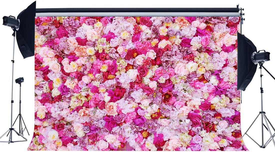 Haosphoto 7X5FT Floral Wall Backdrop for Photography Flower Backdrop Rose Background for Newborn Baby Shower Girls Birthday Valentine's Day Bridal Shower Wedding Anniversary Photo Studio Props HS157 - Image 3