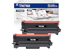 TN760 TN-760 TN-730 TN730 Toner Cartridge 2-Pack High-Yield Black Compatible for Brother TN760 TN730 TN-760 TN-730 TN 760 730
