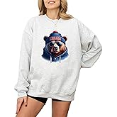 Chicago Game Day Graphic Sweatshirt | Unisex Crewneck Pullover | Grizzly Mascot Streetwear Light Gray
