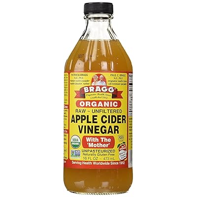 Bragg Organic Apple Cider Vinegar With the Mother&ndash; USDA Certified Organic &ndash; Raw, Unfiltered All Natural Ingredients, 16 Ounce