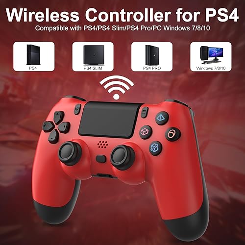 PS4 Controller, Compatible with PS4/PS4 Slim/PS4 Pro with Headphone  Jack 800mAh Built-in Battery Wirel