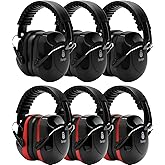 Floriogra 6 Pack Noise Reduction Ear Protection, Hearing Protection Ear muffs SNR 34dB Noise Cancelling Headphones for Adults Kids Autism, Sound Proof Earmuffs for Mowing/Construction/Work