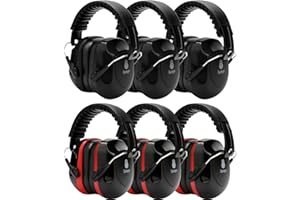 Floriogra 6 Pack Noise Reduction Ear Protection, Hearing Protection Ear muffs SNR 34dB Noise Cancelling Headphones for Adults Kids Autism, Sound Proof Earmuffs for Mowing/Construction/Work