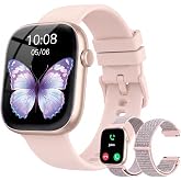 Smart Watch for Women, Bluetooth Answer/Make Calls, 1.83"HD Screen, 2 Bands | Heart Rate/Sleep/Step Monitor, Multi-Sport Modes, DIY Dial, IP67 Waterproof, Smartwatch for iOS/Android