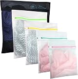 GOGooda Laundry Bags Mesh 5 Pack Silky Laundry Wash Bags Delicates Protect