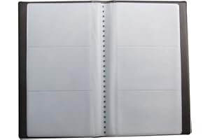 Clairty Business Card Holder PU Leather Journal Name Card Book Holder (300 Cell)