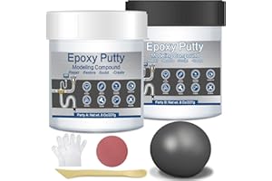 LSKYSAGA Metal Epoxy Putty for Repair, 2 Part 16Oz Epoxy Putty Filler Fast Repair Pool Putty for Leaks Underwater Self-Hardening Putty for Metal, Wood, Tile, Plastic, Ceramics AB Epoxy Clay for Sculpting Grey