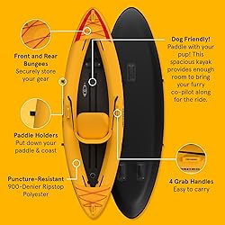 Retrospec Coaster 1 Person Inflatable Kayak, 220lb