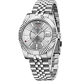 NIBOSI Watches for Men Analog Quartz Stainless Steel Dial with Date Waterproof Business Classic Luxury Dress Mens Wrist Watches
