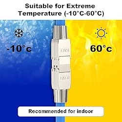 VCELINK Tool-Free RJ45 Coupler Shielded, Tool Less