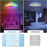 BLNAN RGB Ceiling Light with Remote 12 Inch 24W Dimmable White RGB Flush Mount view 5