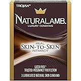 Trojan NaturaLamb Latex Free Luxury Condoms, 3