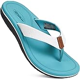 AEROTHOTIC Beach Sandals For Woman – Comfort Women's Flip-Flops Lightweight Thong Cushioning Quick Dry Girls Slippers - Indoor Outdoor Non Slip Yoga Mat Footbed Footwear Ladies Sandals
