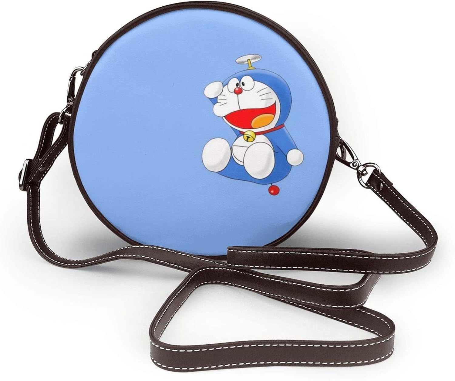 Doraemon Ladies Leather OneShoulder Round Bag, Soft, Waterproof