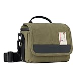 Besnfoto Camera Bag Small Crossbody Camera Shoulder Bag Purse Waterproof Canvas Cute Compact Camera Messenger Bag Case for Mirrorless DSLR SLR Women and Men