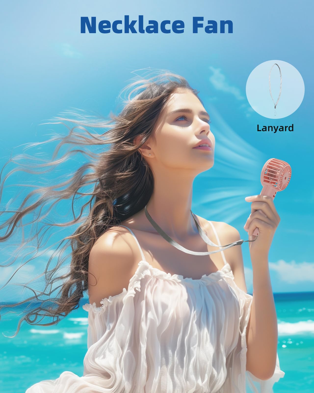 Mini Handheld Fan, Powerful 3 Speed Portable Personal Fan, Cute and Pocket Design, USB Rechargeable for Makeup/Lash/Travel/Outdoors, Summer Gift for Stylish Girls Women Kids-Pink