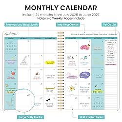 Monthly Planner 2025-2027, 2 Year Monthly Planner