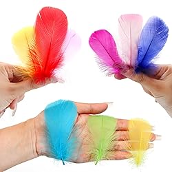 300pcs Golden Yellow Feathers 2-3 Inches Bulk