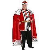 Premium Plus Size King of Hearts Costume | Adult Halloween Tunic, Cape, Crown