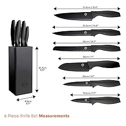 MasterChef Knife Block Set of 6 Kitchen