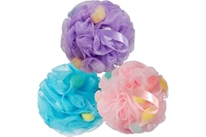 BCKENEY Bath Loofah Sponge Soft Mesh Shower Puff for Body Wash Bath Sponge Body Scrubber for Women & Men Body Exfoliator-Bathing Accessories