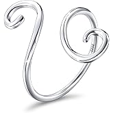 DAOCHONG S925 Sterling Silver Adjustable Wrap Open Ring for Women