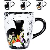 Color Changing Cat Coffee Mug 12oz &ndash; Unique Gift for Cat Lovers | Floral Reveal Cat Mugs for Cat Lovers, Unique Coffee Mugs for Women, Christmas Holiday Gift, Perfect for Coffee, Tea or Cocoa