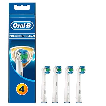 Oral-B Precision Clean Aufsteckbürsten, mit Bakterienschutz, Verhindert bakterielles Wachstum auf den Borsten, 4 Stück