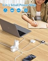 BEVA Travel Extension Lead 6 in 1 USB C Power Strip 1.5M Cruise Safe view 2